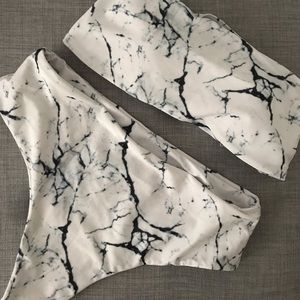 MARBLE WHITE BIKINI SET